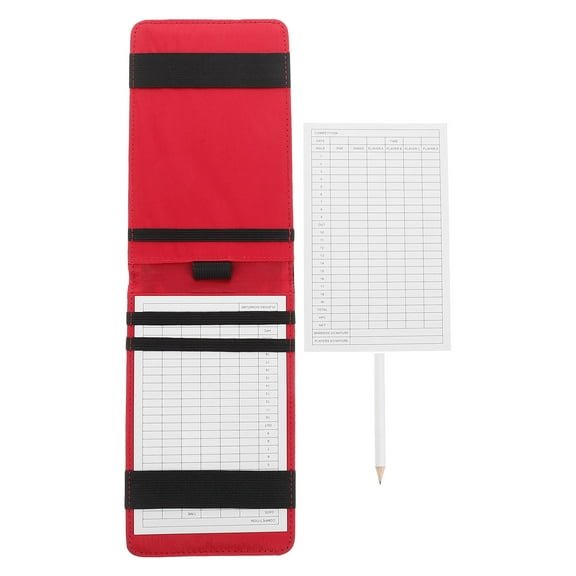 Hemoton  Golf Yardage Card Book Scorecards Watch Counter Father Black
