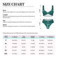 thumbnail image 6 of Wukai ECG Wave Women's Bikini Set Two Piece,wimsuit High Waisted V Neck Twist Front Adjustable Spaghetti Straps Bathing Suit-Small, 6 of 7