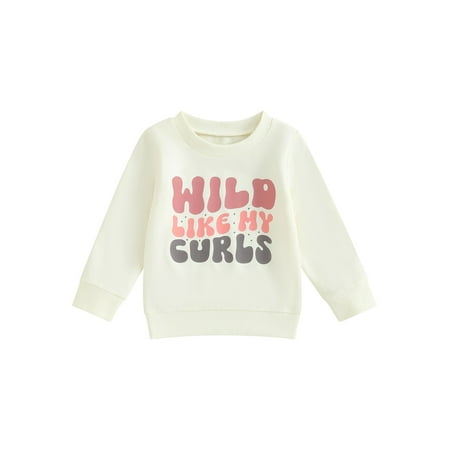 

Qtinghua Infant Toddler Baby Girl Boy Sweatshirt Long Sleeve Letter Print Pullover Tops Clothes Beige 3-4 Years