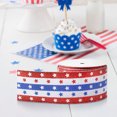 thumbnail image 5 of 10-Yard Patriotic Ribbon for Gift Wrapping, July 4th Decorations, Wreaths & Crafts - Durable Red White Blue Fabric Ribbon for Independence Day, Party & DIY Projects, 5 of 5