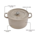 thumbnail image 5 of The Pioneer Woman 5-Quart Enameled Cast Iron Dutch Oven with Lid, Taupe, 5 of 12