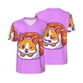 thumbnail image 6 of Rocae Corgi In Sushi Roll for Breathable Men's Baseball T-Shirt Fashionable Casual Baseball Jersey, Moisture-wicking Sportswear XX-Large, 6 of 9