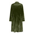 thumbnail image 5 of Women Long Velvet Cardigan Trendy Jacket Elegant Back High Slit Open Front Blazer Suit for Dinner Party, 5 of 7