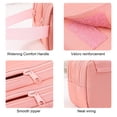 thumbnail image 6 of Summer Saving!Back_to_School Saving!School_Supplies!Under $5 dollars!Special Pencil Case Pouch, Large Capacity Pencil Case Solid Color Three Tier Handle Style FlipTop Pencil Case, Pink, 6 of 7