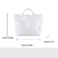 thumbnail image 2 of NexTorq PVC Tote Bag for Women Snake Skin Print Plastic Tote Bag, Waterproof Large Handbag for Work Daily Travel Christmas Gifting, Hot Pink, 2 of 6