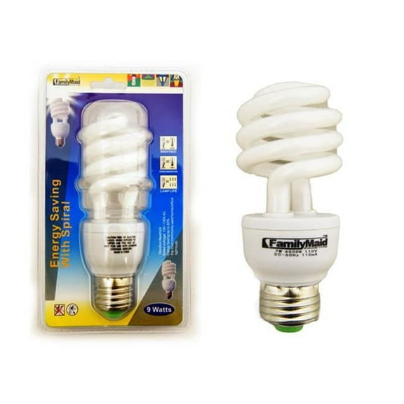 Familymaid 33641 9 watt Energy Saving Light with Spiral - Pack of 72