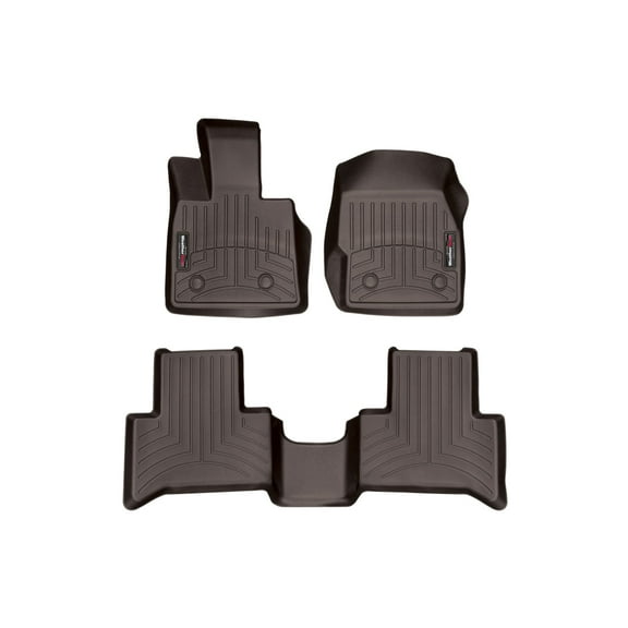 WeatherTech Custom Fit FloorLiners compatible with Alfa Romeo Stelvio Quadrifoglio, Stelvio - 1st & 2nd Row, Cocoa