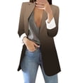 thumbnail image 1 of Gibobby Blazer de mujer Chamarra blazer para mujer estilo casual con botones solapa para negocios color liso ligero ropa exterior con bolsillos(Caqui,XG), 1 of 5
