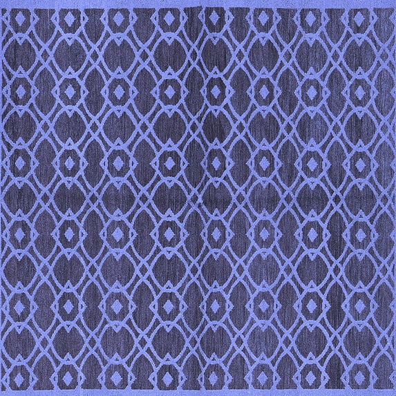 Ahgly Company Indoor Square Oriental Blue Industrial Area Rugs, 8' Square