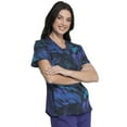 thumbnail image 4 of Tooniforms Scrubs Top for Women V-Neck TF531, XS, Far Far Away, 4 of 7