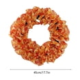 thumbnail image 3 of Bcylexb Fall Fabric Maple Leaf Wreaths for Front Door, 17.7" Autumn Ruffled Ribbon Wreath Harvest Hanging Door Decor for Thanksgiving Wall Window Home, 3 of 6
