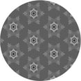 thumbnail image 1 of Ahgly Company Indoor Round Patterned Battleship Gray Area Rugs, 8' Round, 1 of 6