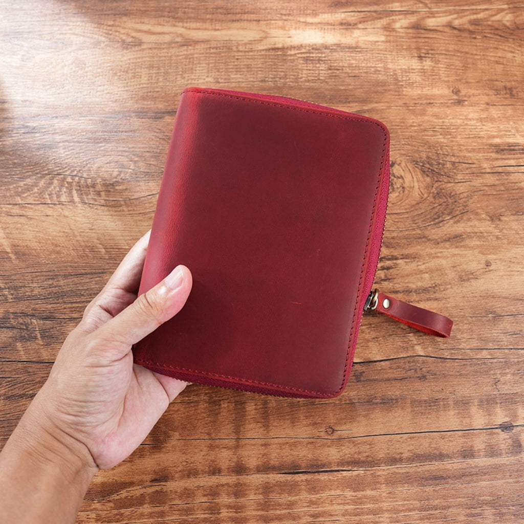 Zippered Leather Cover for 3.5x5.5Inch Pocket Journal Notebook Field Notebook