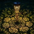 thumbnail image 5 of Solar Powered Ground Stake Light with Rose Projection Pattern, LED Outdoor Garden Decor, Decorative Metal Lighting for Yard, Patio, Lawn &, 5 of 7
