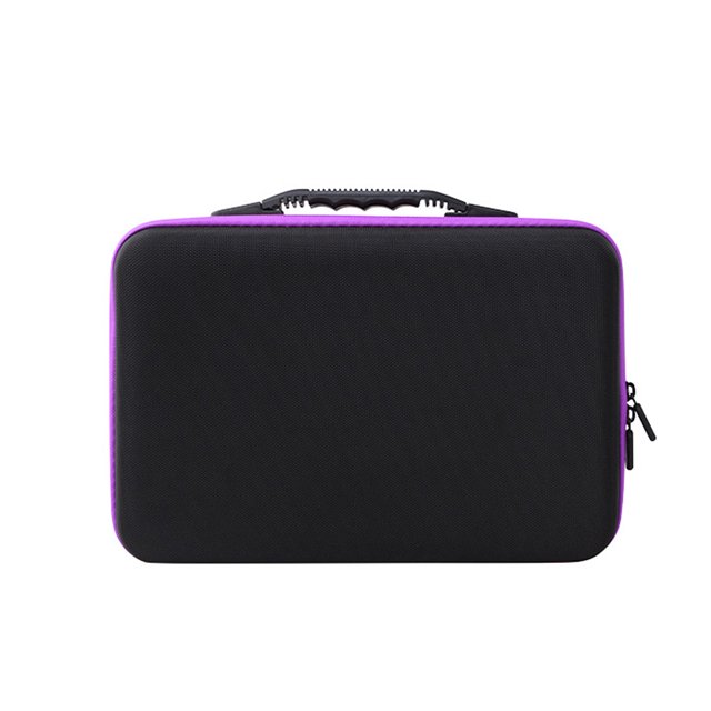 Caja de almacenamiento de accesorios de pintura de diamantes 5D, contenedor de almacenamiento de cuentas con 80 ranuras, estuche con cremallera Almacenamiento y organización del hogar Púrpura Kearding HA004221-01