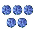 thumbnail image 2 of Moyic Flor de loto Artificial elegante de 5 piezas para decoración interior/exterior bajo mantenimiento ecológico Decoración azul, 2 of 6