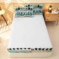 thumbnail image 4 of Erosebridal Rustic Lodge Cabin Zipper Queen Comforter Set with Fitted Sheet and 2 Pillowcases, Camping Adventure Zipper Bedding Set, 4 of 7
