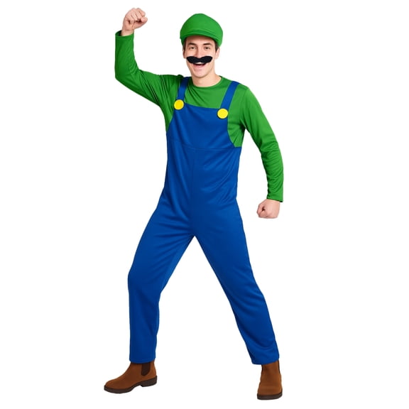 Morph Plumber Brother Green Mens Halloween Costume for Men Green Large