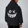 thumbnail image 6 of SonxaHe Big Boy's Hoodie Fleece Cartoon Graphic Hooded Top with Pocket Streetwear Sports Active Hoodie for Kids Black,Size 9-10, 6 of 8