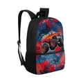 thumbnail image 2 of Yuyamidu Red Truck School Backpack, Large Capacity Bookbag with Multiple Pockets for Teens Boys, Daypack for Daily Use Class Outdoor Activities, 2 of 6
