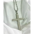 thumbnail image 2 of HIP HOP CZ  BLING STAINLESS STEEL CROSS AND RHODIUM PLATED NECKLACE, 2 of 8