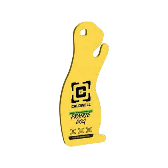 Caldwell AR500 Rimfire/Handgun Prairie Dog Steel Target, 1/4 in Thick, Yellow – 4002313