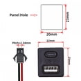 thumbnail image 3 of JSER DIY OEM Type-C & Type-A Female Socket to 2Pin Header Cable Pitch=2.54mm Latch Mount Type DC 5V Power, 3 of 5
