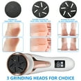 thumbnail image 6 of Rirool Electric Callus Remover for Feet with Vacuum, Rechargeable Foot File with 3 Quartz Heads & 2 Speeds, IPX7 Waterproof, LCD Display, 10-in-1 Pedicure Kit for Dead Skin Removal, White, 6 of 7
