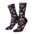 thumbnail image 1 of Balery Mushroom Doodle Calcetas Largas con Estampado para Hombre y Mujer – Suaves y Transpirables, Talla Única (US 5-11), 1 of 6