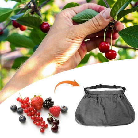 

iSpchen Outdoor Foraging Bag Vegetable Garden Orchard Picking Bag Waist Hanging Tool Bag Black