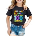 thumbnail image 4 of EHQJNJ Hauts Mignons pour Enfants Garçons et Filles Mode Décontractée Imprimé Col Rond T-Shirt Manches Courtes Ample Chandail en Molleton Vestes pour Filles, 4 of 4
