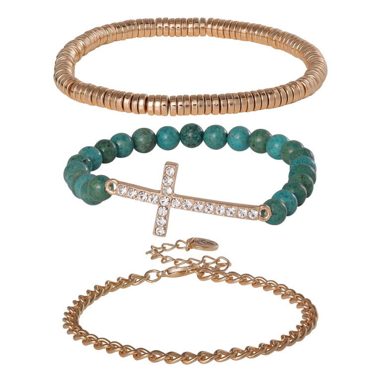 Jessica Simpson Women's Cross Bracelet Set, 3-Piece - Walmart.com