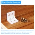 thumbnail image 5 of 8Packs 90 Degree Plastic Corner Braces, 27x28x27mm Nylon Shelf Right Angle Brackets with Screws (White), 5 of 6