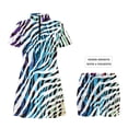 thumbnail image 4 of Uorisanigo Zebra Print Couples Matching Golf Outfits Mens 1/4 Zip Short Sleeve Quick Dry Golf Shirt and Womens Golf Dress with Shorts with Pockets Shorts for Sports Casual Clothes, 4 of 8