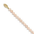 thumbnail image 2 of Auriga Fine Jewelry 14K Yellow Gold 5-6mm Pink Pearl Necklace 18inch for Women, 2 of 5