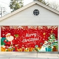 thumbnail image 5 of Hometravel 16x7 Inch Christmas Garage, Decor Cloth Merry Christmas Design, Festive Outdoor Door Hanging Display Piece, 5 of 6