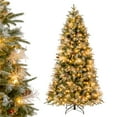 thumbnail image 1 of Costway 7 FT Artificial Christmas Tree with 1072 Branch Tips, 350 Warm White LED Lights, 1 of 10