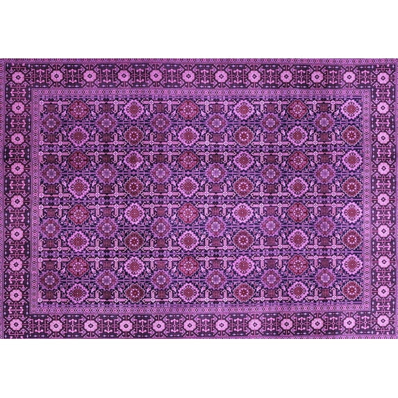 Ahgly Company Indoor Rectangle Persian Purple Traditional Area Rugs, 2' x 5'