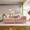 Pink, variant on SEENYOO 83.46" Modular Couch, Comfy Couches for Living Room, Velvet Bubble Upholstered Sofa, 3-Seater Loveseat, 2 Pillows, Metal Base Legs, Black