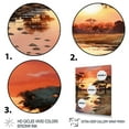 thumbnail image 3 of Designart "Oasis Sunset in Africa II" African Floater Framed Canvas Wall Art, 3 of 7