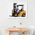 thumbnail image 2 of Nawypu Forklift Truck Print Watercolor Construction Lift Truck Paintings Canvas Wall Art 12x12 Construction Vehicle Poster Canvas Boys Nursery Artwork Ready to Hang Home Playroom Decor (Framed), 2 of 4