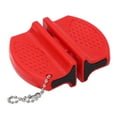 thumbnail image 4 of Portable Mini Knife Sharpener, Multifunctional Comfortable Grip Pocket Knife Sharpener With Hook Chain For Scissors Red, 4 of 8