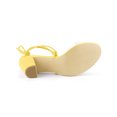 thumbnail image 5 of BLISSFUL STEP Women's Clear Strap Block Heel Lace up Heels Sandals Yellow (Size 9), 5 of 7