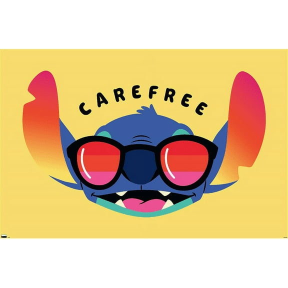 Disney Lilo And Stitch - Carefree Wall Poster, 22.375" x 34"