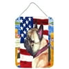 Carolines Treasures LH9545DS1216 French Bulldog Frenchie USA Patriotic American Flag Wall or Door Hanging Prints 12x16