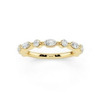 1/2 Ctw Moissanite Wedding Band 14K Yellow Gold Plated S925 Silver Stackable Ring D Color VVS1 Fine Jewelry Gift Size 7