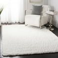 thumbnail image 2 of SAFAVIEH August Sophia Solid Shag Area Rug, White, 3' x 5', 2 of 7