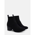 thumbnail image 2 of Time and Tru Women's Comfort Knit Block Heel Booties, 2 of 6