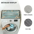 thumbnail image 6 of ZIATUBLES Daisy Blue Wood Grain Washing Machine Cover Pad for The Top Dust Proof Washer and Dryer Machine Top Cover Mat for Laundry Room Home Deocr Accessories, 24" x 19.7", 6 of 7