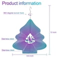 thumbnail image 3 of On Sale Hangs 3D Christmas Tree Wind Chimes Pattern Design Home Garden Decoration Outdoor Hanging Decor Gift Shiny Stainless Steel Pendant Rotating Ornaments 13inch, 3 of 8